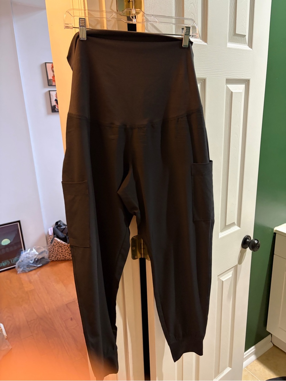 2 pairs of COZYFIT Black Cargo Pocket Maternity Joggers for Women